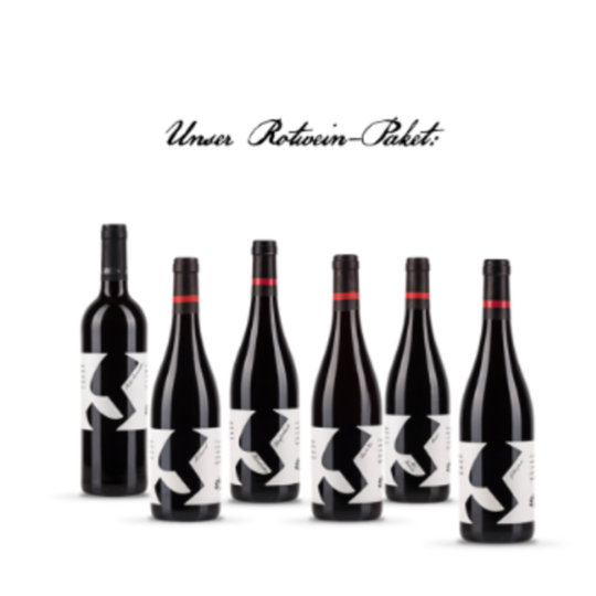 Rotweinpaket mit Rubin Carnuntum, St. Laurent, Blaufränkisch Göttlesbrunn, Pinot Noir, Merlot Ried Haidacker, Gotinsprun